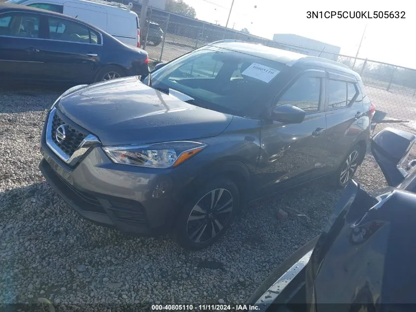 2019 Nissan Kicks Sv VIN: 3N1CP5CU0KL505632 Lot: 40805110