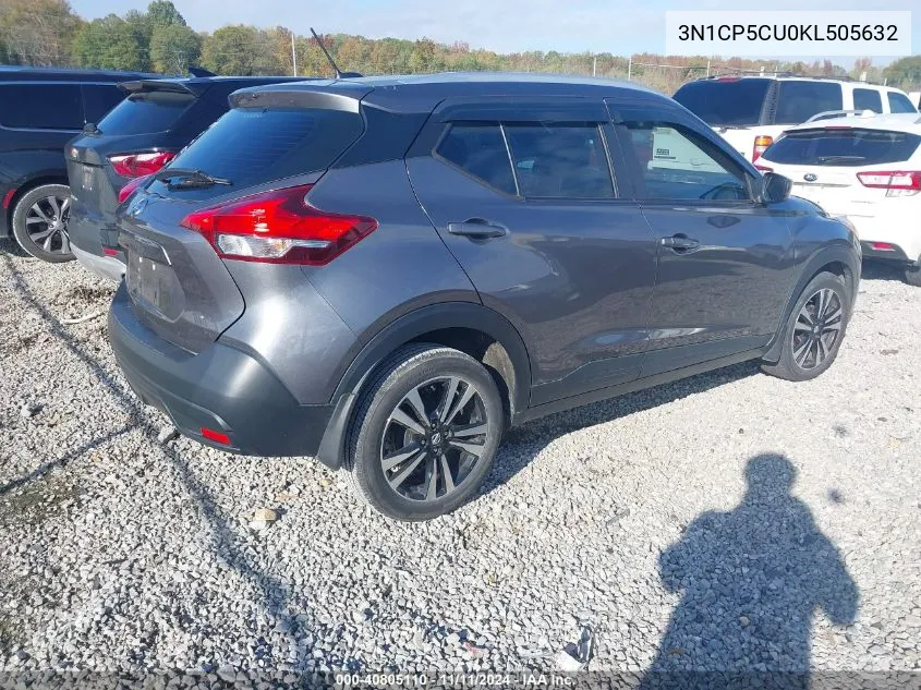 2019 Nissan Kicks Sv VIN: 3N1CP5CU0KL505632 Lot: 40805110