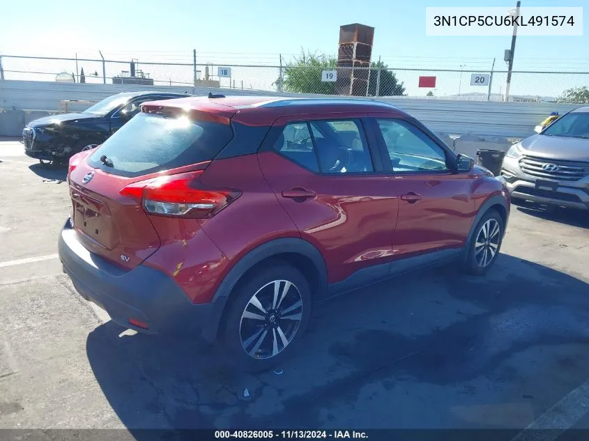 3N1CP5CU6KL491574 2019 Nissan Kicks Sv