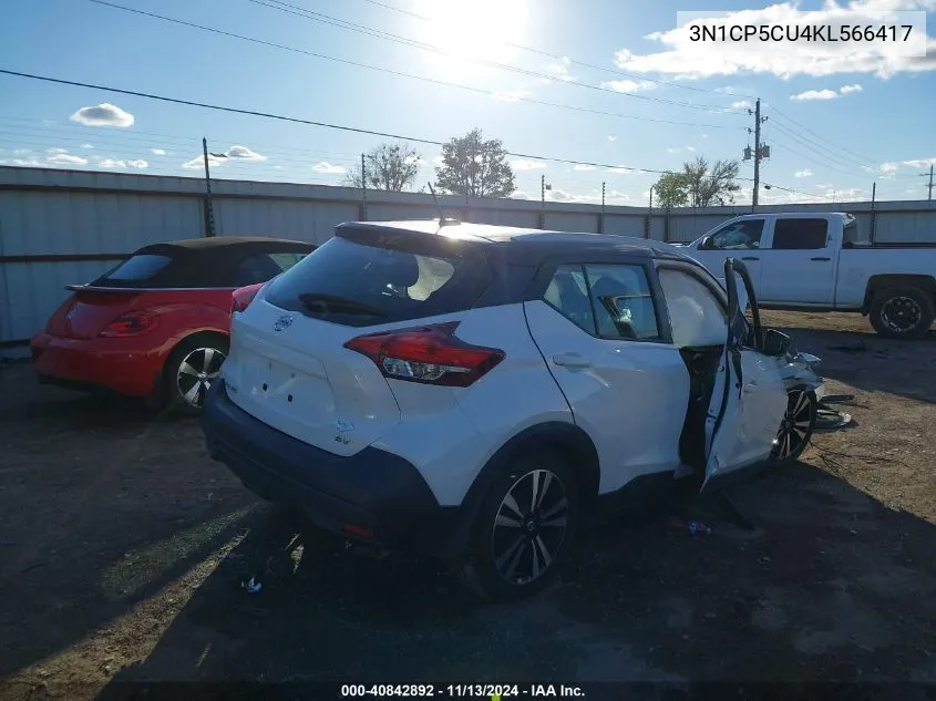 2019 Nissan Kicks Sv VIN: 3N1CP5CU4KL566417 Lot: 40842892