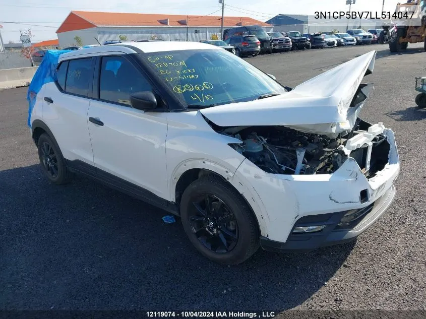 2020 Nissan Kicks VIN: 3N1CP5BV7LL514047 Lot: 12119074