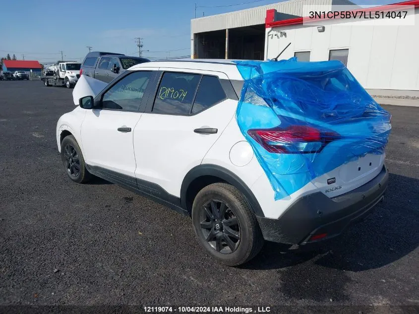 2020 Nissan Kicks VIN: 3N1CP5BV7LL514047 Lot: 12119074