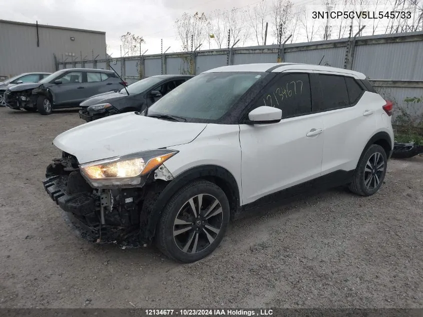 2020 Nissan Kicks VIN: 3N1CP5CV5LL545733 Lot: 12134677