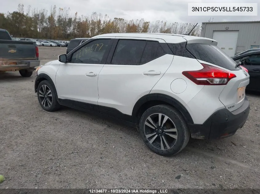 2020 Nissan Kicks VIN: 3N1CP5CV5LL545733 Lot: 12134677