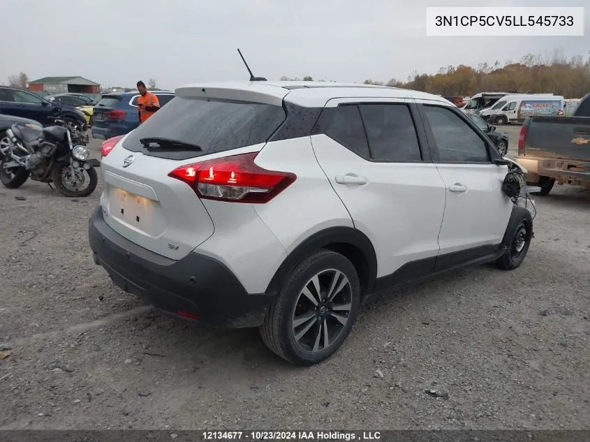 2020 Nissan Kicks VIN: 3N1CP5CV5LL545733 Lot: 12134677