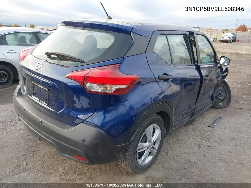 2020 Nissan Kicks VIN: 3N1CP5BV9LL508346 Lot: 12139571