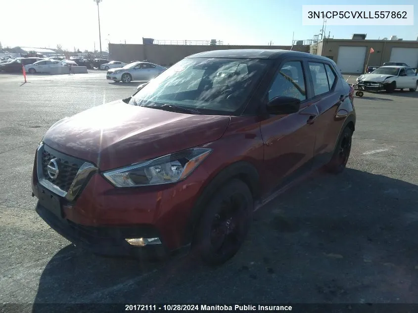 2020 Nissan Kicks Sv VIN: 3N1CP5CVXLL557862 Lot: 20172111