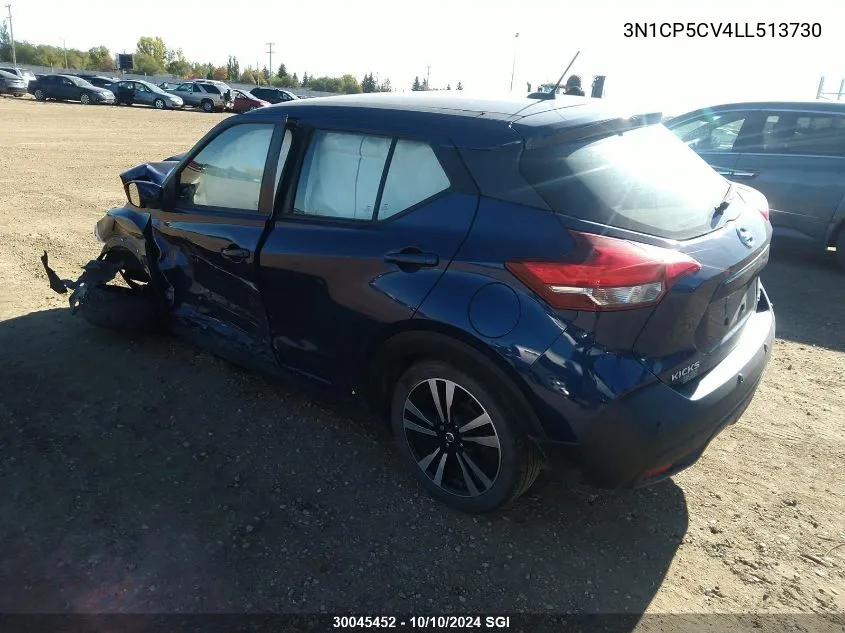 2020 Nissan Kicks Sv VIN: 3N1CP5CV4LL513730 Lot: 30045452