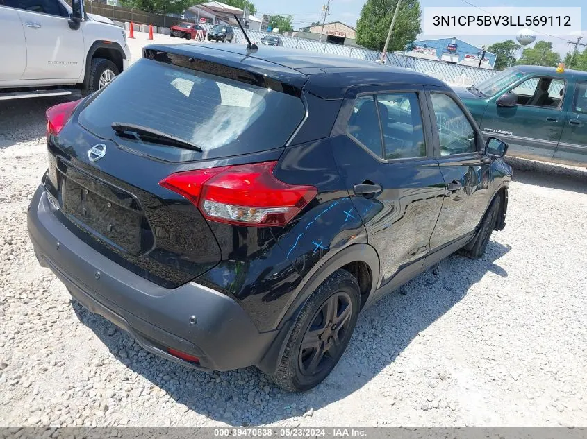 2020 Nissan Kicks S Xtronic Cvt VIN: 3N1CP5BV3LL569112 Lot: 39470838