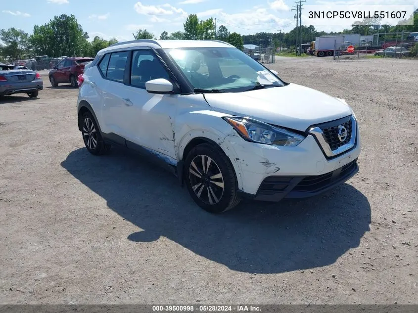 3N1CP5CV8LL551607 2020 Nissan Kicks Sv Xtronic Cvt