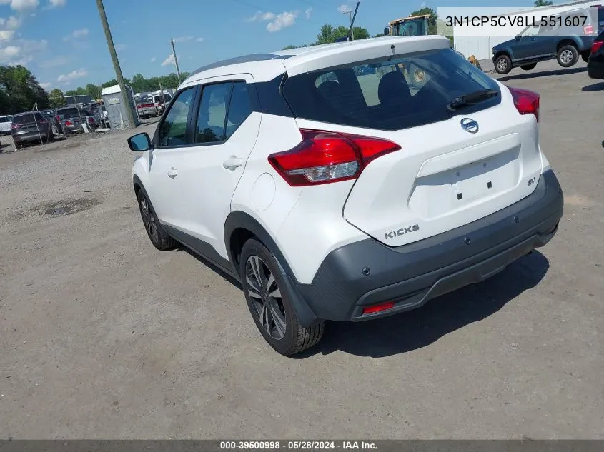 2020 Nissan Kicks Sv Xtronic Cvt VIN: 3N1CP5CV8LL551607 Lot: 39500998