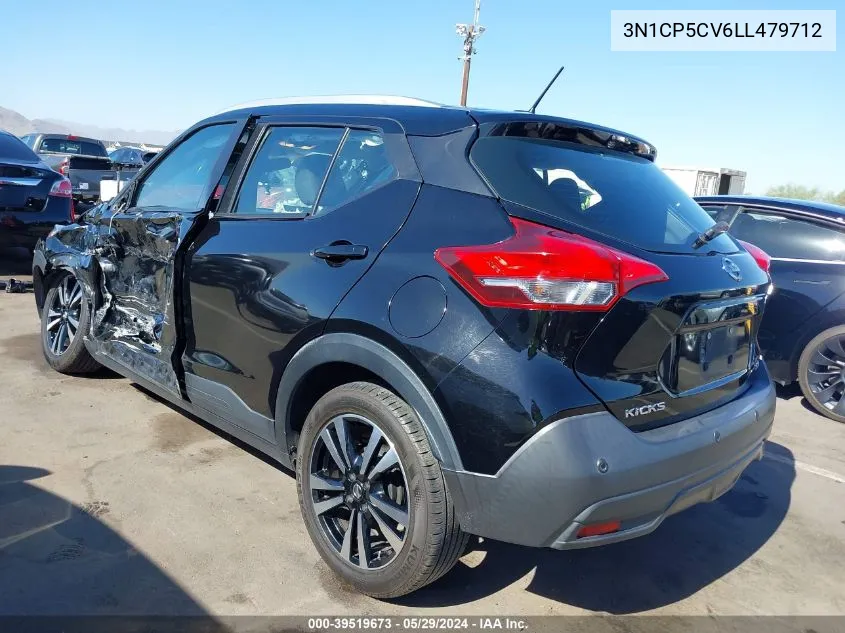 2020 Nissan Kicks Sv Xtronic Cvt VIN: 3N1CP5CV6LL479712 Lot: 39519673