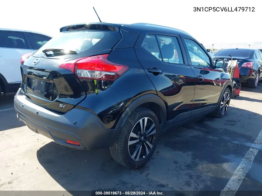 2020 Nissan Kicks Sv Xtronic Cvt VIN: 3N1CP5CV6LL479712 Lot: 39519673