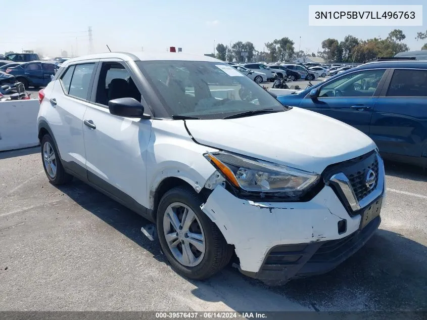 2020 Nissan Kicks S Xtronic Cvt VIN: 3N1CP5BV7LL496763 Lot: 39576437