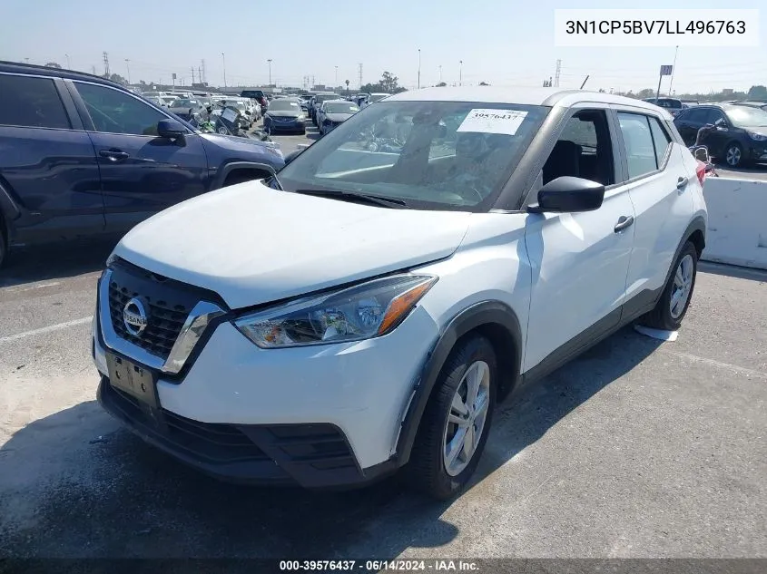 2020 Nissan Kicks S Xtronic Cvt VIN: 3N1CP5BV7LL496763 Lot: 39576437