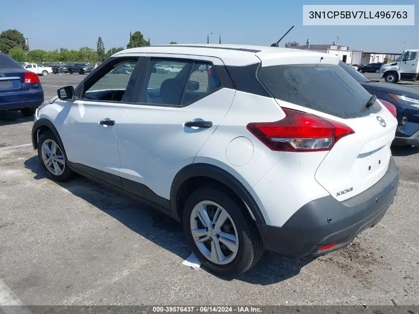 2020 Nissan Kicks S Xtronic Cvt VIN: 3N1CP5BV7LL496763 Lot: 39576437