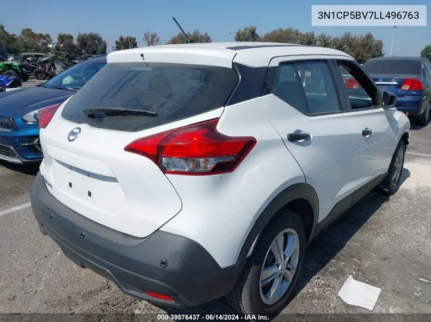 2020 Nissan Kicks S Xtronic Cvt VIN: 3N1CP5BV7LL496763 Lot: 39576437