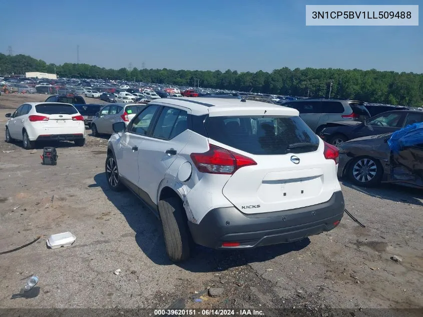 2020 Nissan Kicks S Xtronic Cvt VIN: 3N1CP5BV1LL509488 Lot: 39620151