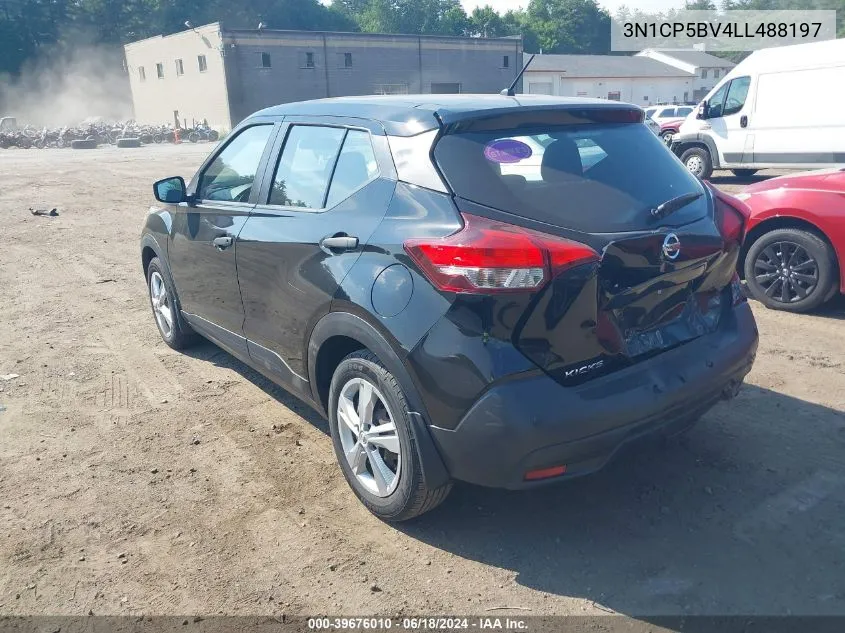 2020 Nissan Kicks S Xtronic Cvt VIN: 3N1CP5BV4LL488197 Lot: 39676010