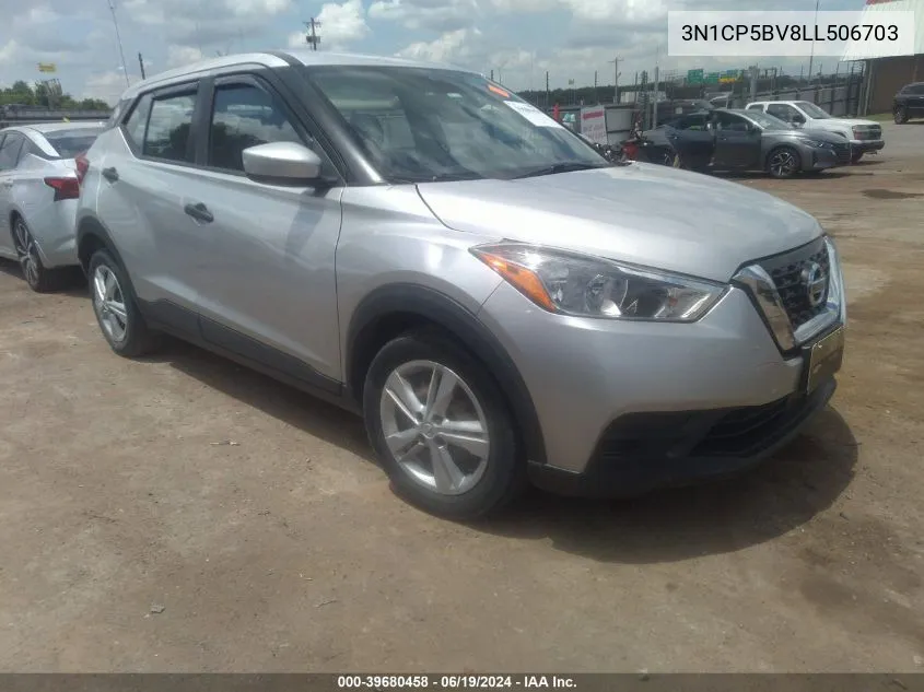 2020 Nissan Kicks S Xtronic Cvt VIN: 3N1CP5BV8LL506703 Lot: 39680458