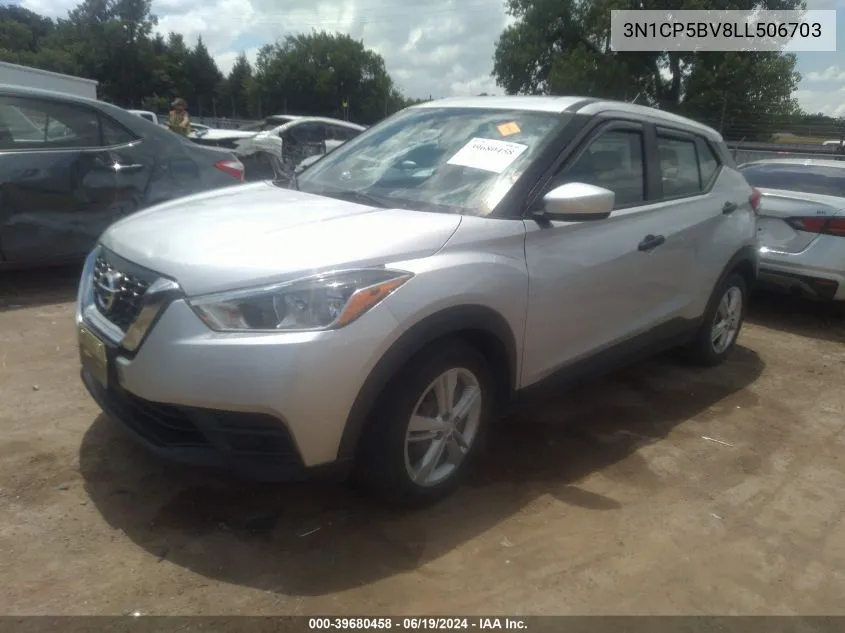 2020 Nissan Kicks S Xtronic Cvt VIN: 3N1CP5BV8LL506703 Lot: 39680458