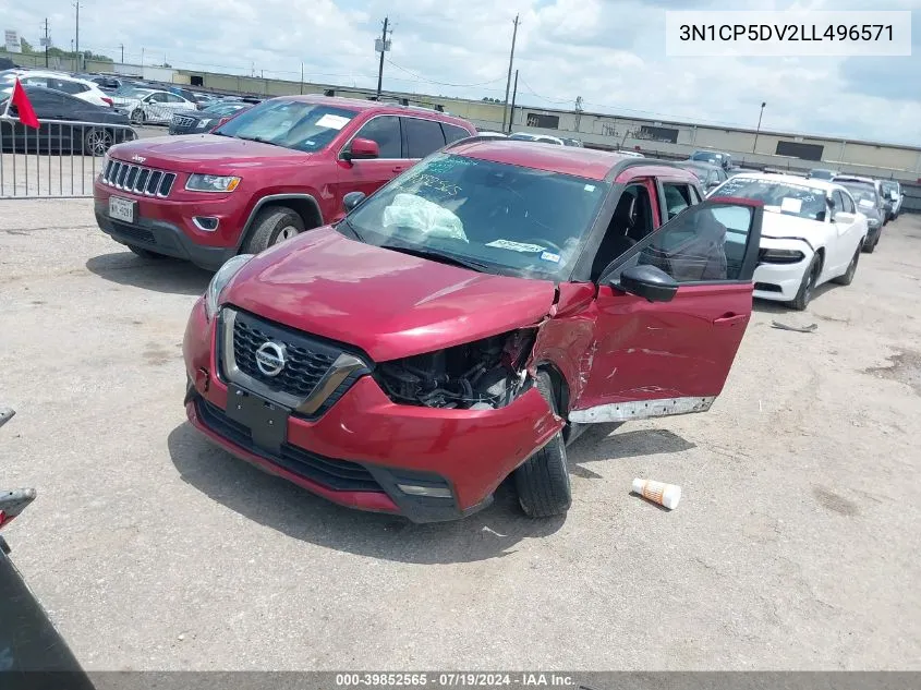 2020 Nissan Kicks Sr Xtronic Cvt VIN: 3N1CP5DV2LL496571 Lot: 39852565