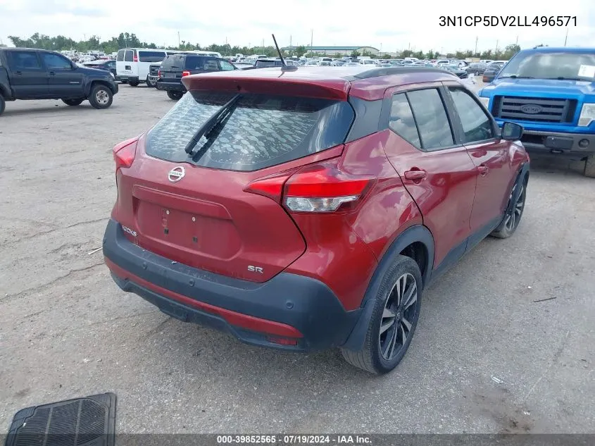 2020 Nissan Kicks Sr Xtronic Cvt VIN: 3N1CP5DV2LL496571 Lot: 39852565