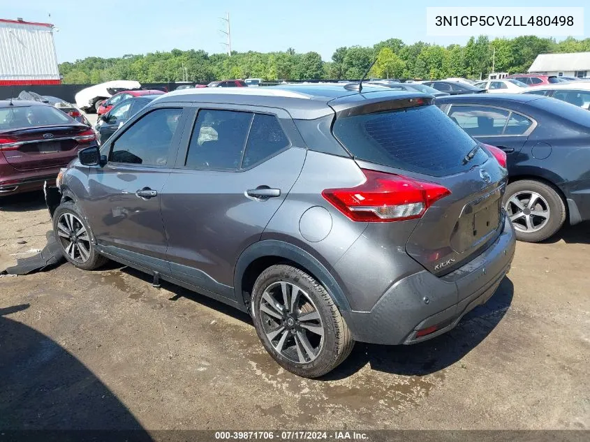 2020 Nissan Kicks Sv Xtronic Cvt VIN: 3N1CP5CV2LL480498 Lot: 39871706