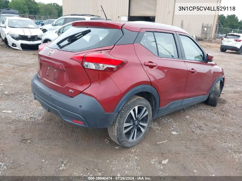 3N1CP5CV4LL529118 2020 Nissan Kicks Sv