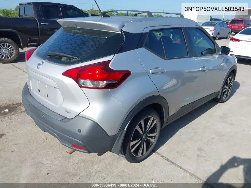 2020 Nissan Kicks Sv Xtronic Cvt VIN: 3N1CP5CVXLL503543 Lot: 39986419