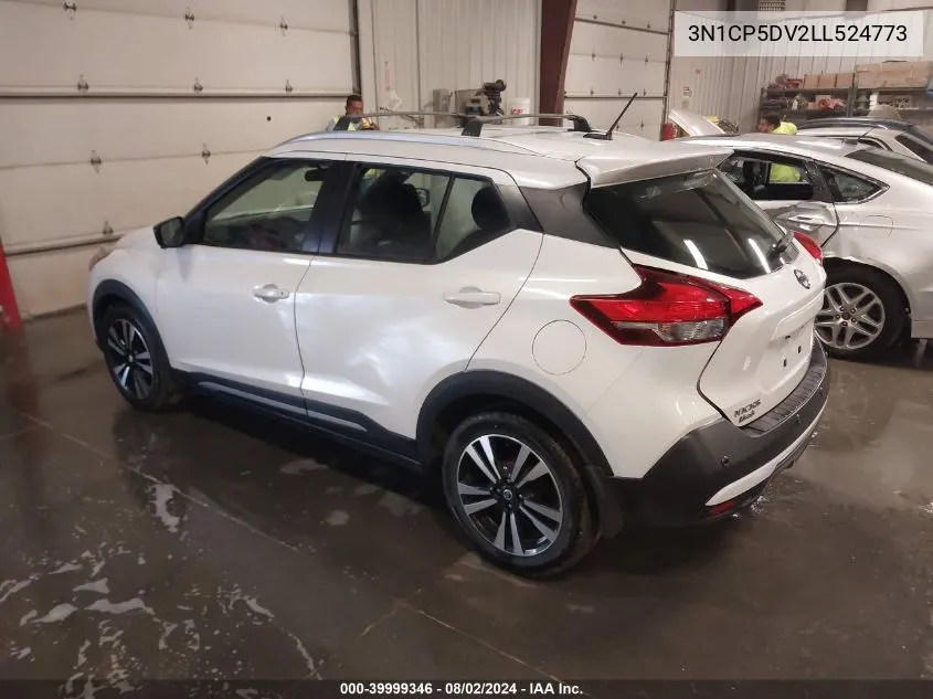 2020 Nissan Kicks Sr Xtronic Cvt VIN: 3N1CP5DV2LL524773 Lot: 39999346