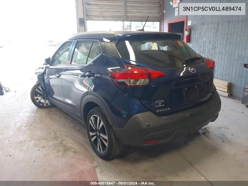 3N1CP5CV0LL489474 2020 Nissan Kicks Sv Xtronic Cvt