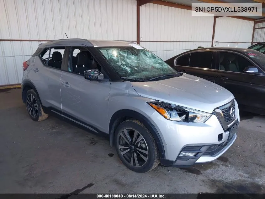 2020 Nissan Kicks Sr Xtronic Cvt VIN: 3N1CP5DVXLL538971 Lot: 40118019