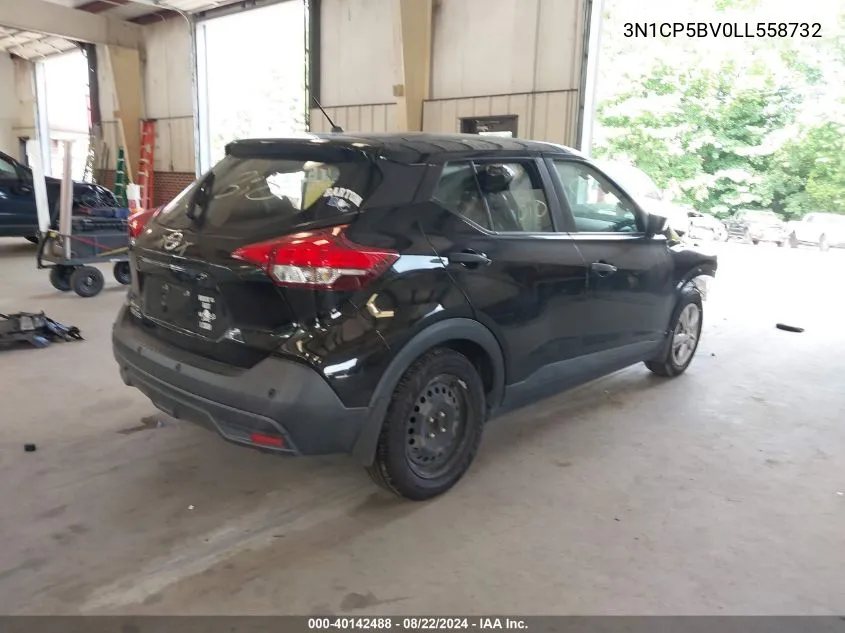 2020 Nissan Kicks S Xtronic Cvt VIN: 3N1CP5BV0LL558732 Lot: 40142488