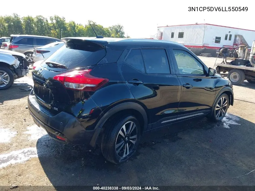 2020 Nissan Kicks Sr Xtronic Cvt VIN: 3N1CP5DV6LL550549 Lot: 40238338