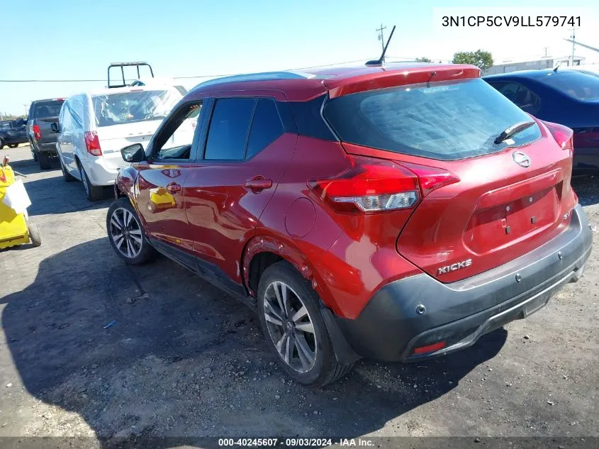 2020 Nissan Kicks Sv Xtronic Cvt VIN: 3N1CP5CV9LL579741 Lot: 40245607