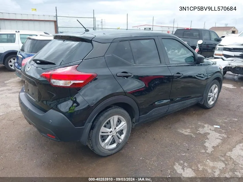 2020 Nissan Kicks S Xtronic Cvt VIN: 3N1CP5BV9LL570684 Lot: 40253910