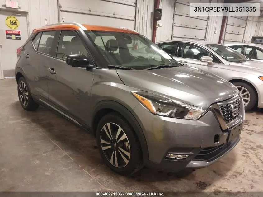 2020 Nissan Kicks Sr VIN: 3N1CP5DV9LL551355 Lot: 40271386