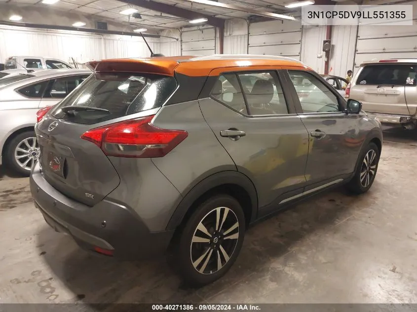 2020 Nissan Kicks Sr VIN: 3N1CP5DV9LL551355 Lot: 40271386