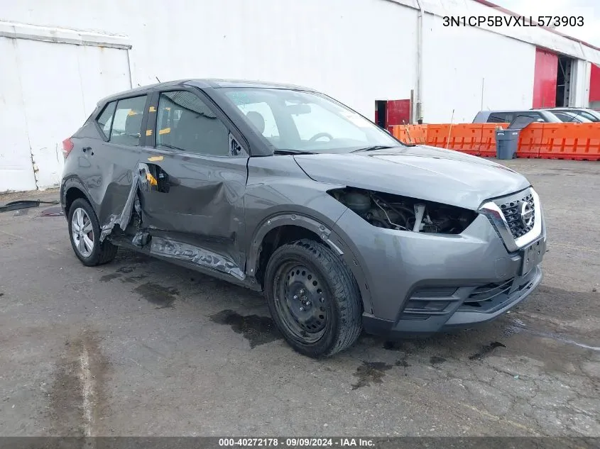 2020 Nissan Kicks S Xtronic Cvt VIN: 3N1CP5BVXLL573903 Lot: 40272178