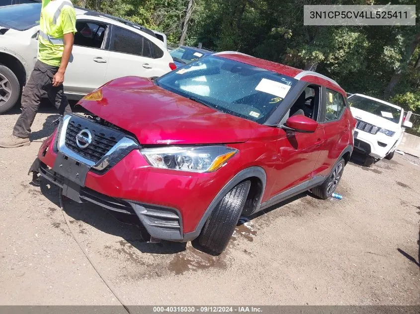 2020 Nissan Kicks Sv VIN: 3N1CP5CV4LL525411 Lot: 40315030