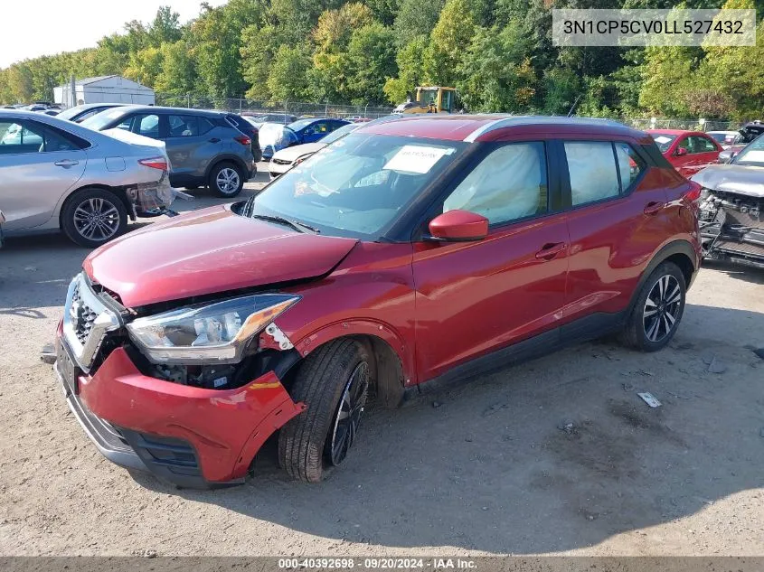 2020 Nissan Kicks Sv Xtronic Cvt VIN: 3N1CP5CV0LL527432 Lot: 40392698