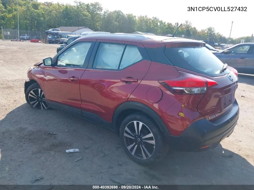 2020 Nissan Kicks Sv Xtronic Cvt VIN: 3N1CP5CV0LL527432 Lot: 40392698