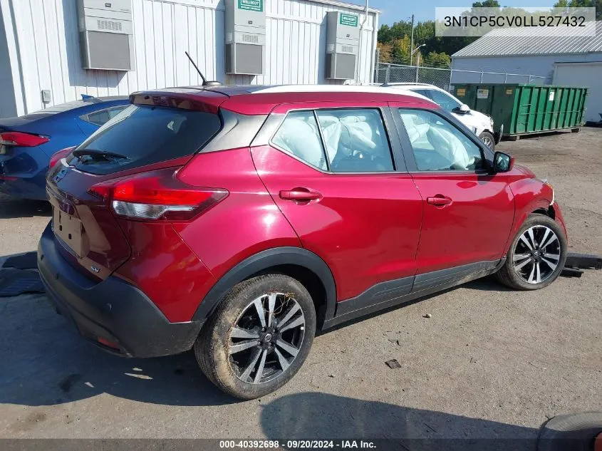 2020 Nissan Kicks Sv Xtronic Cvt VIN: 3N1CP5CV0LL527432 Lot: 40392698