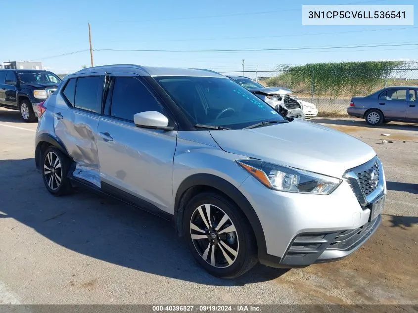 2020 Nissan Kicks Sv Xtronic Cvt VIN: 3N1CP5CV6LL536541 Lot: 40396827