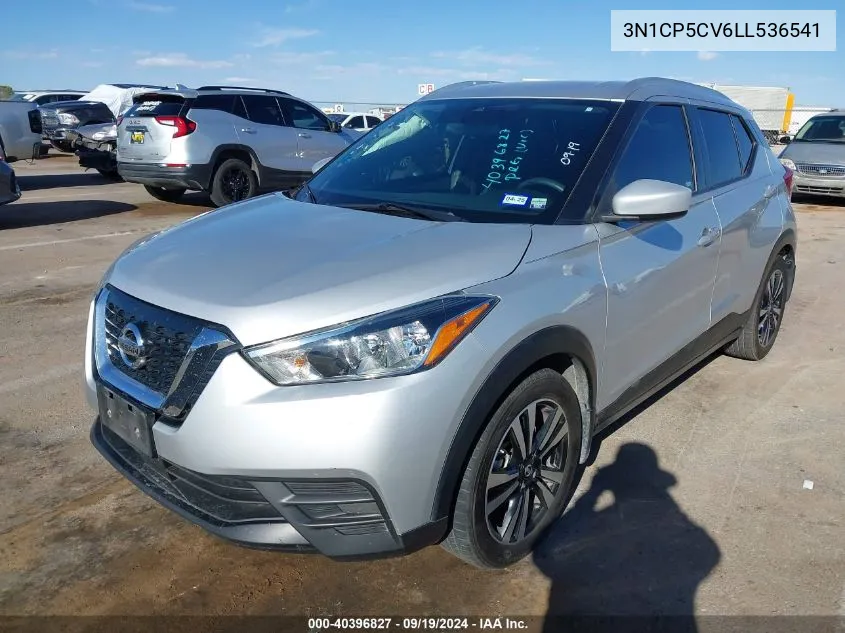 2020 Nissan Kicks Sv Xtronic Cvt VIN: 3N1CP5CV6LL536541 Lot: 40396827