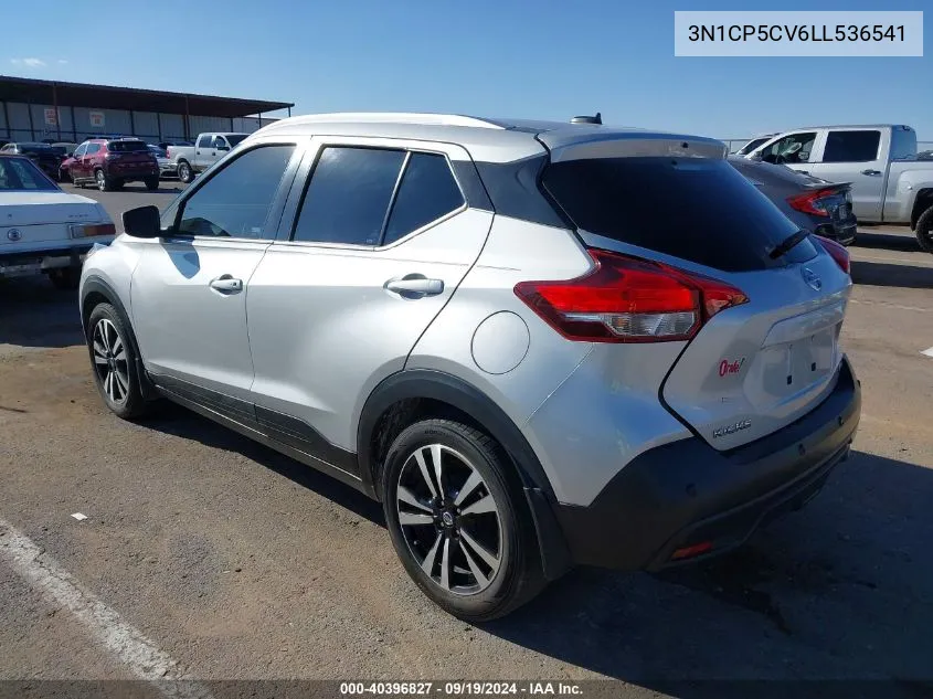 2020 Nissan Kicks Sv Xtronic Cvt VIN: 3N1CP5CV6LL536541 Lot: 40396827