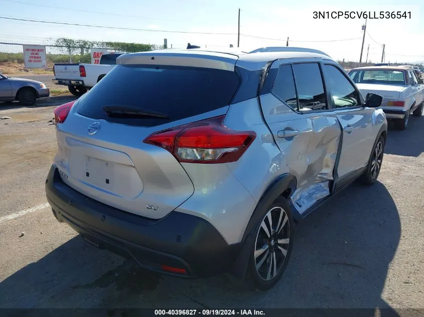 3N1CP5CV6LL536541 2020 Nissan Kicks Sv Xtronic Cvt