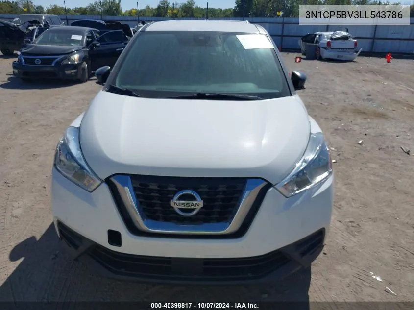 2020 Nissan Kicks S Xtronic Cvt VIN: 3N1CP5BV3LL543786 Lot: 40398817