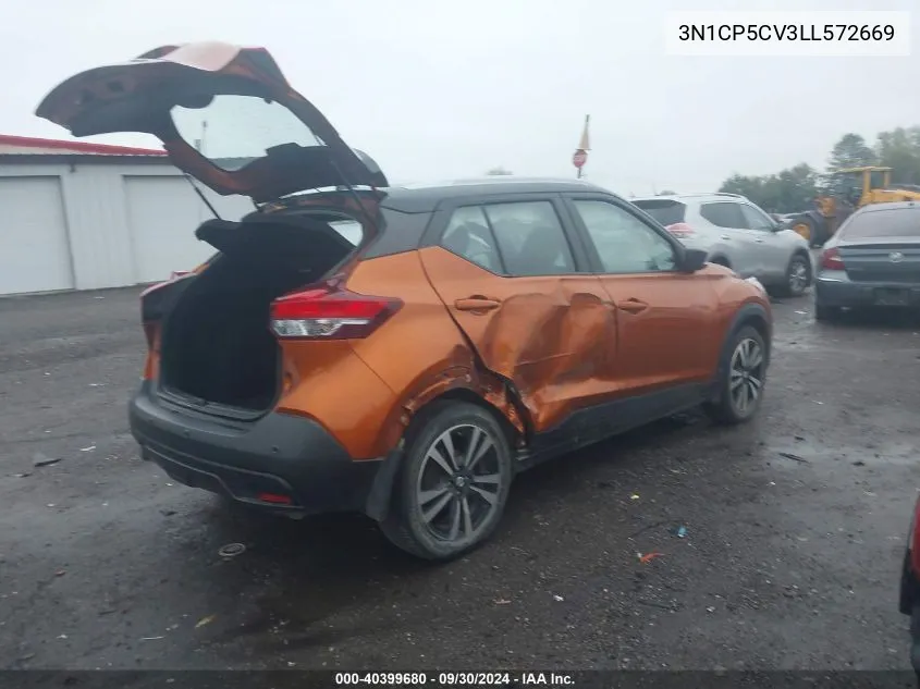 3N1CP5CV3LL572669 2020 Nissan Kicks Sv Xtronic Cvt